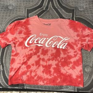 Coca Cola tie dye cotton crop top